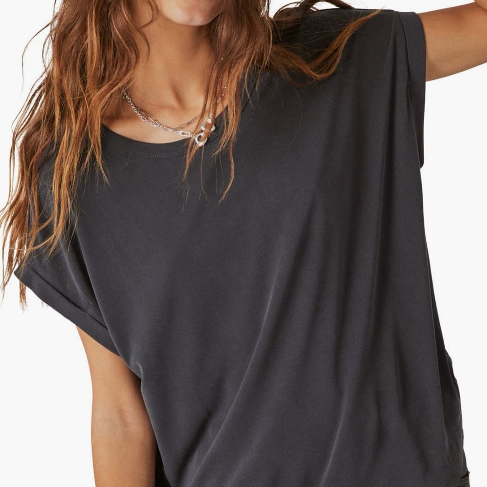 Lucky Brand Sandwash Dolman T-Shirt in Lucky Black Sz Medium